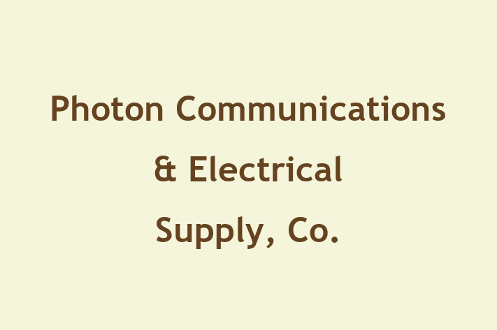 Software Development Firm Photon Communications Electrical Supply Co.