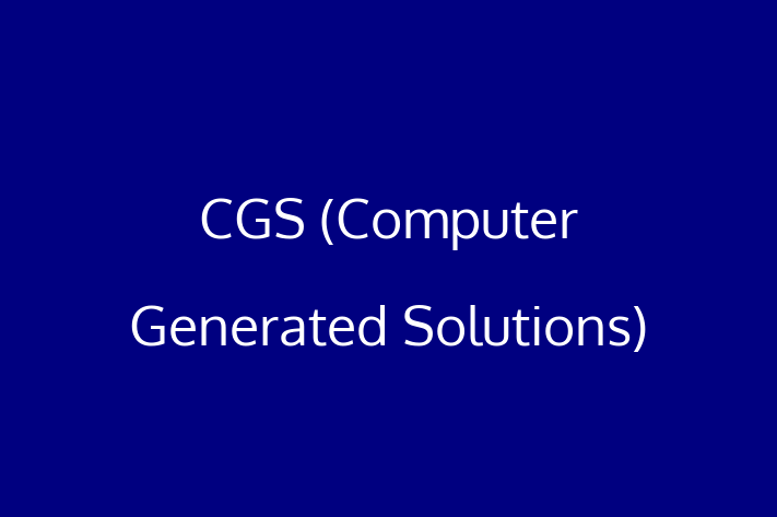 Digital Solutions Provider CGS Computer Generated Solutions