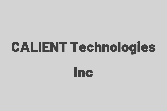 Software Solutions Provider CALIENT Technologies Inc