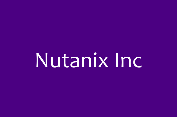 Digital Solutions Provider Nutanix Inc