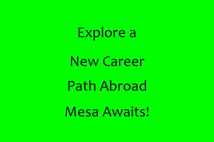 Explore a New Career Path Abroad Mesa Awaits