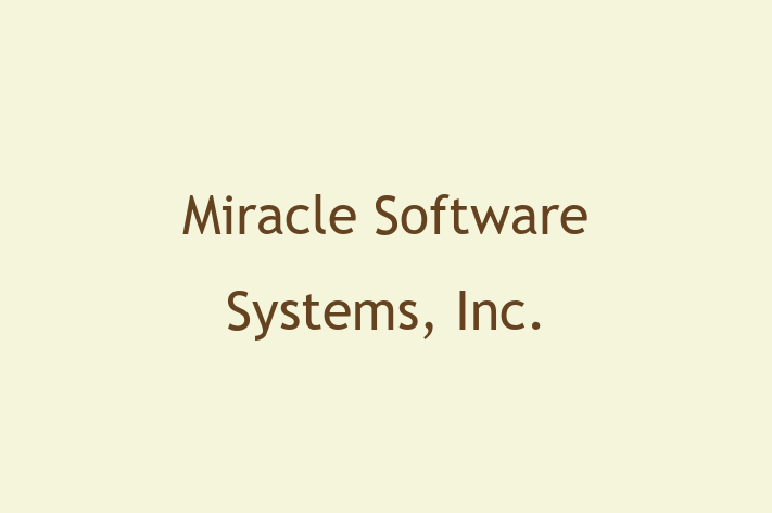 Tech Solutions Company Miracle Software Systems Inc.