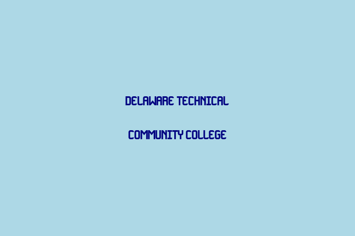 Talent Management Delaware Technical Community College