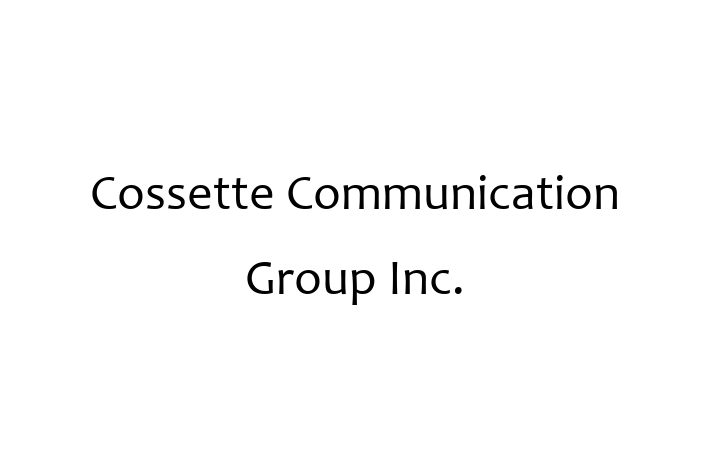 Digital Solutions Provider Cossette Communication Group Inc.