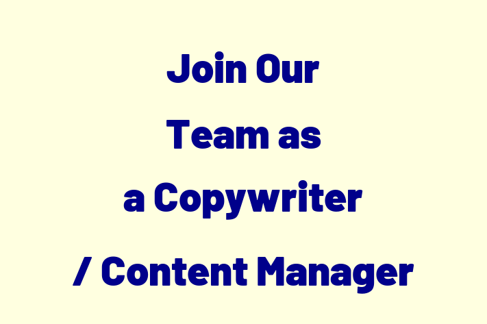 Join Our Team as a Copywriter Content Manager in Hampton