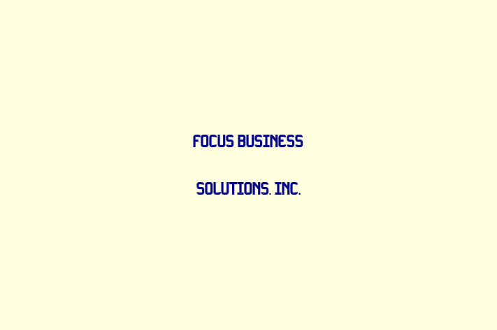 Software Development Company FOCUS Business Solutions Inc.