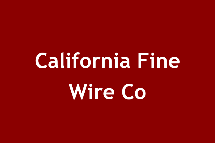 Talent Management California Fine Wire Co