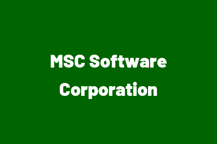 Software Development Company MSC Software Corporation