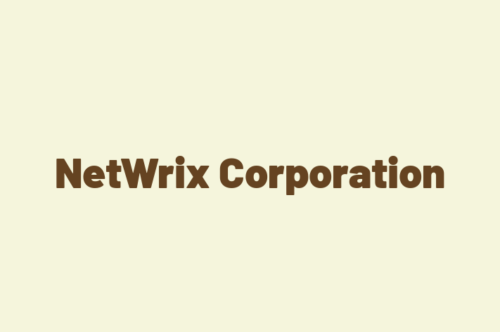 Tech Solutions Company NetWrix Corporation