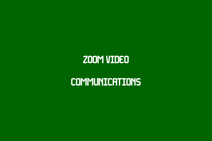 Software Consultancy Zoom Video Communications