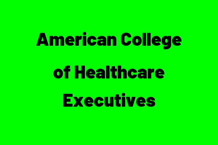 Human Resource Management American College of Healthcare Executives