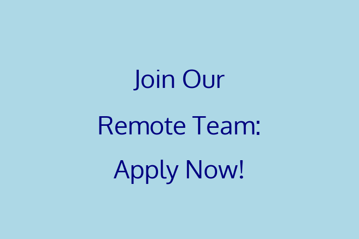 Join Our Remote Team Apply Now