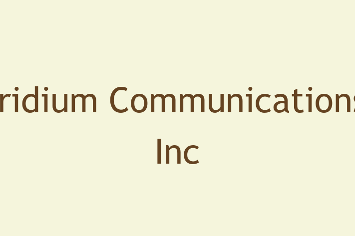 Digital Solutions Provider Iridium Communications Inc