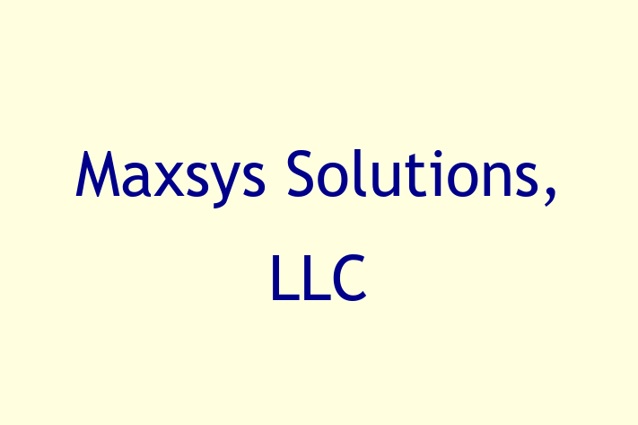 Tech Solutions Company Maxsys Solutions LLC