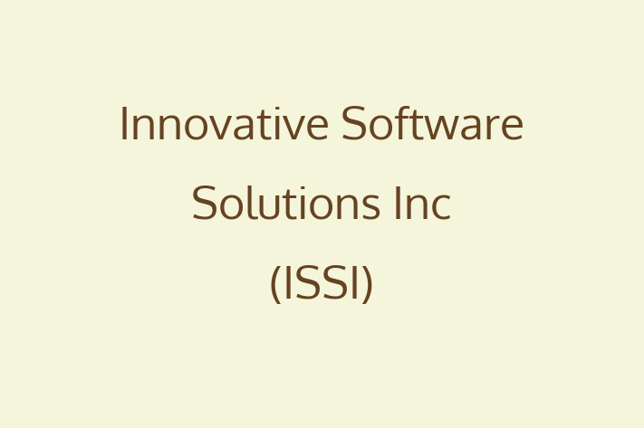 Technology Company Innovative Software Solutions Inc ISSI