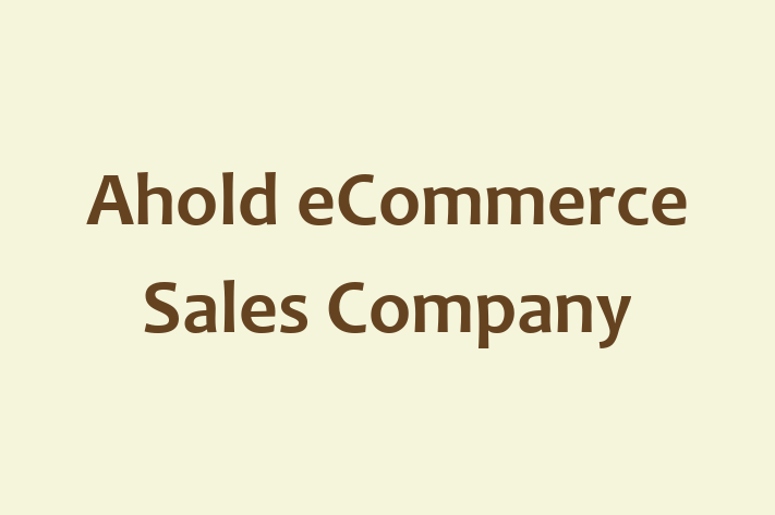 Talent Management Ahold eCommerce Sales Company