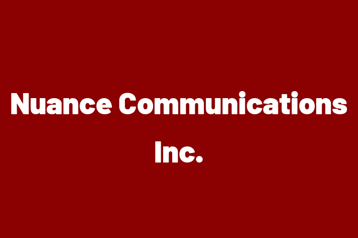 Digital Solutions Provider Nuance Communications Inc.