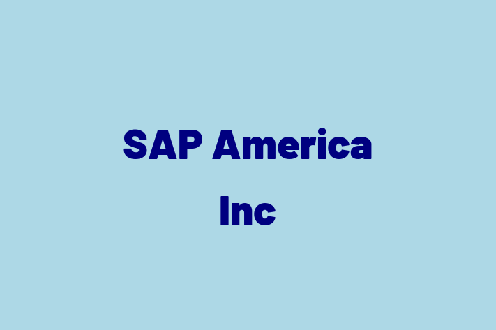 Software Services Company SAP America Inc