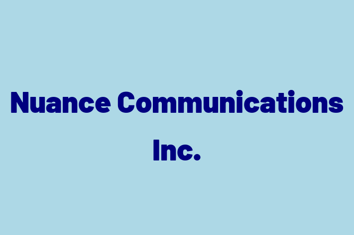 Software Services Company Nuance Communications Inc.