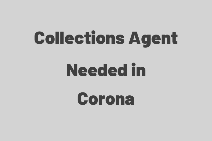 Collections Agent Needed in Corona