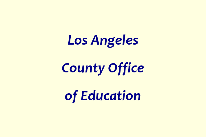 Human Capital Management Los Angeles County Office of Education