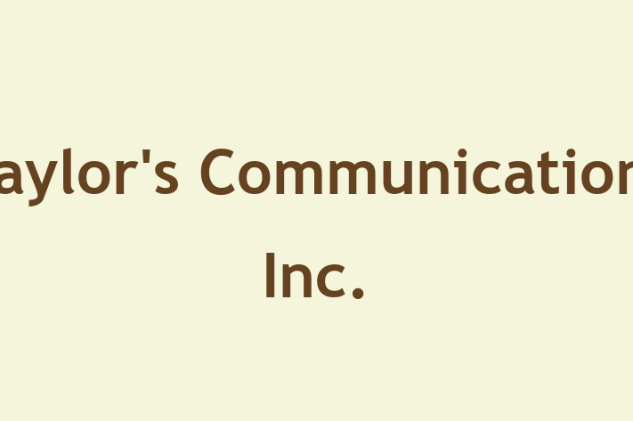 Talent Management Taylors Communications Inc.