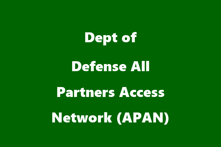 Tech Solutions Company Dept of Defense  All Partners Access Network APAN