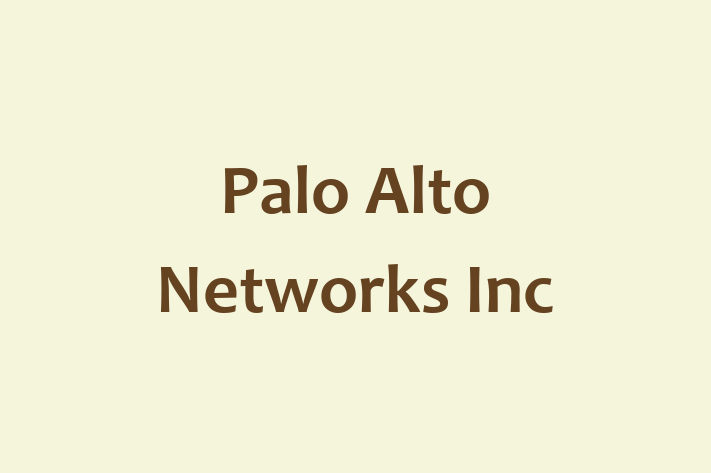 Tech Solutions Company Palo Alto Networks Inc