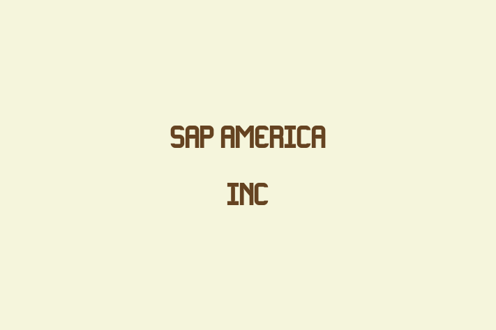 Tech Solutions Company SAP America Inc