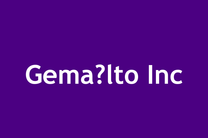 Technology Company Gemalto Inc