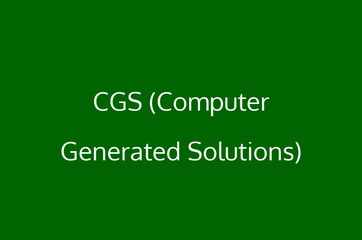 Technology Solutions Firm CGS Computer Generated Solutions