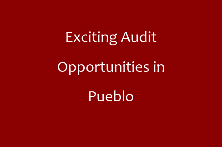 Exciting Audit Opportunities in Pueblo