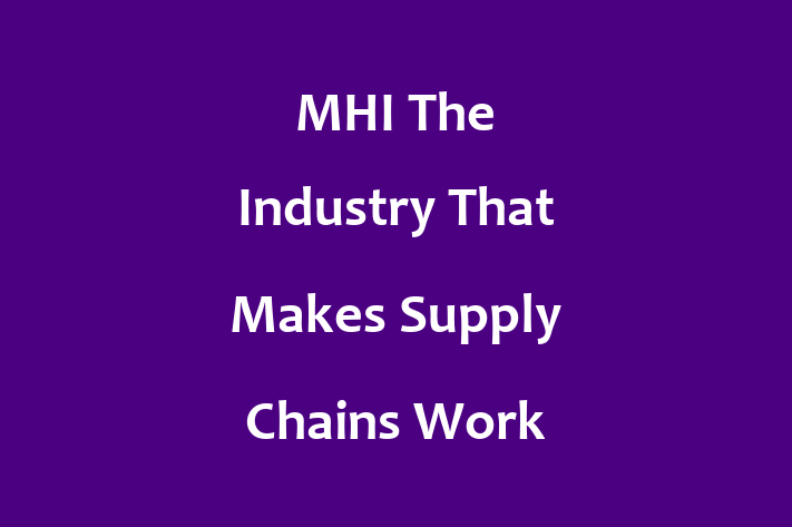 Software Consultancy MHI  The Industry That Makes Supply Chains Work