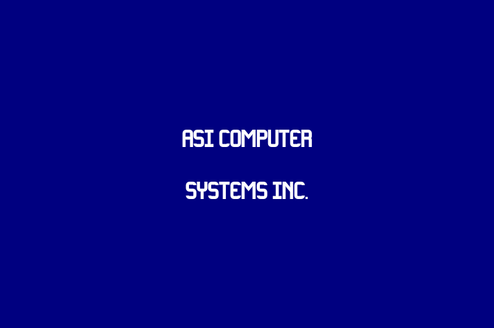 Software Consultancy ASI Computer Systems Inc.