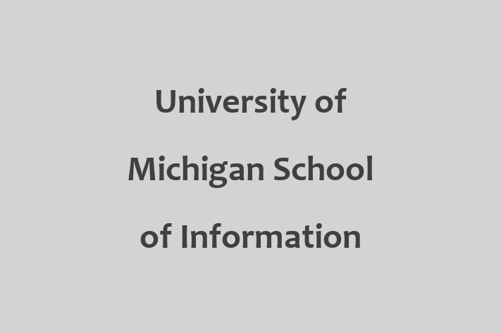 Employee Resource Management University of Michigan  School of Information