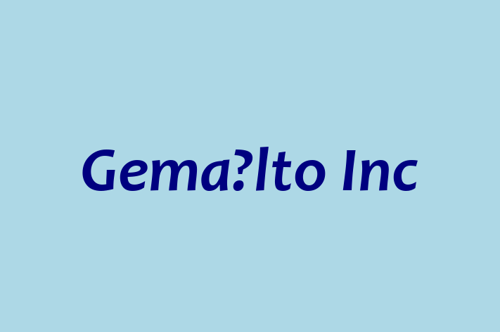 Software Consultancy Gemalto Inc