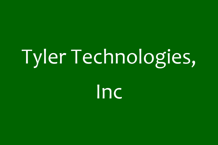 Tech Solutions Company Tyler Technologies Inc