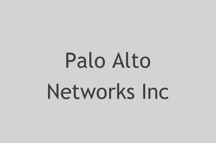 Software Services Company Palo Alto Networks Inc