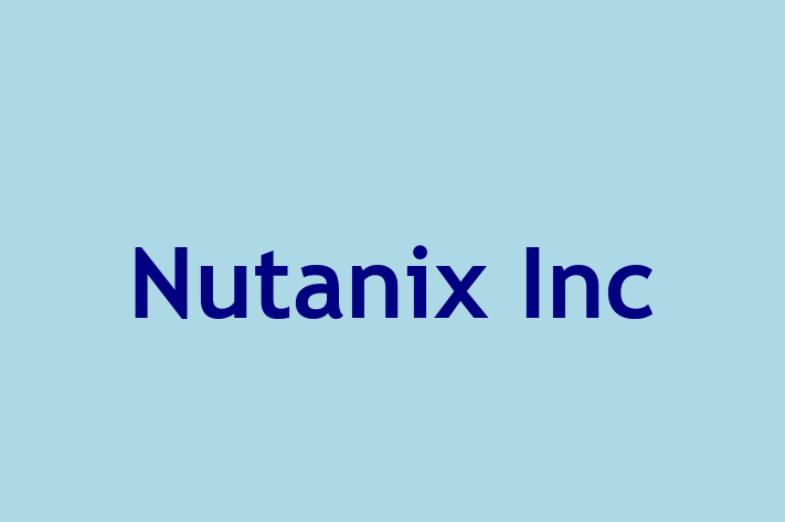 Technology Company Nutanix Inc