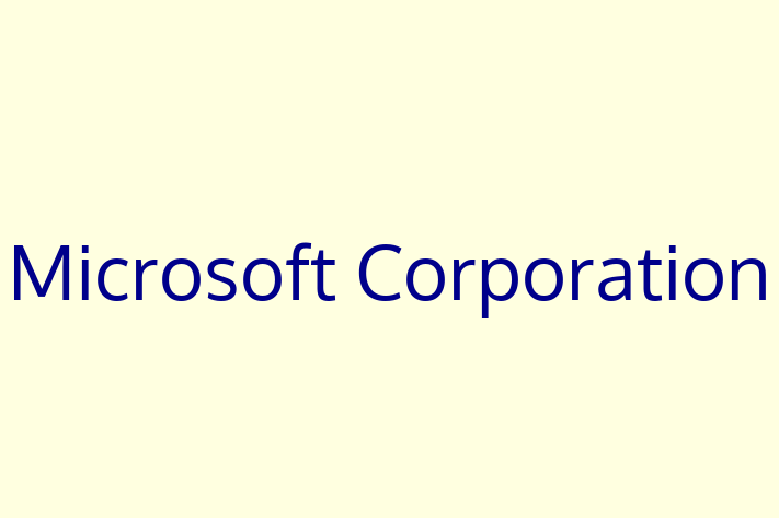 Software Services Company Microsoft Corporation