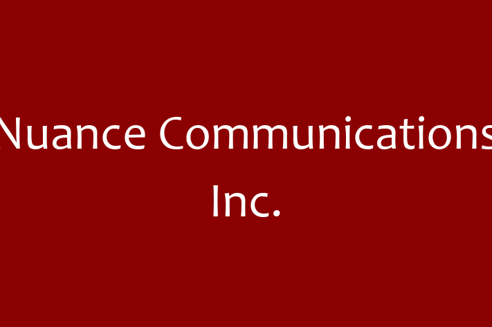 Software Services Company Nuance Communications Inc.