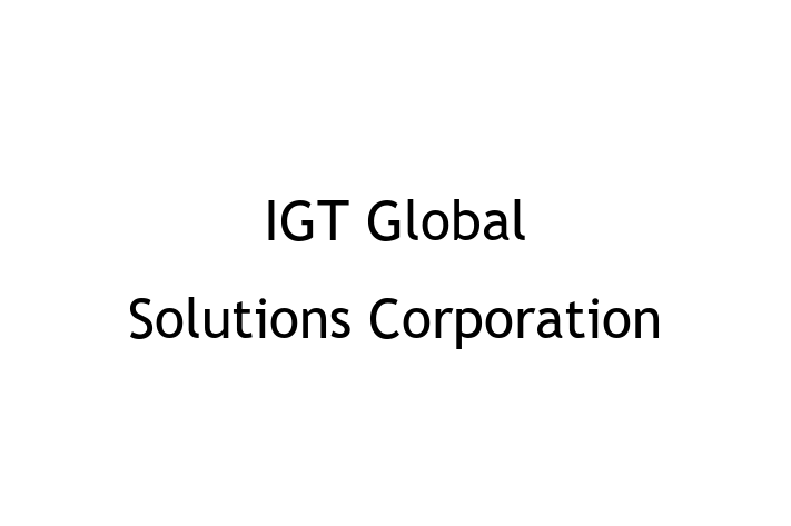 Software Solutions Provider IGT Global Solutions Corporation