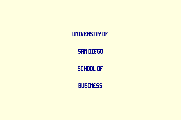 Human Resource Management University of San Diego School of Business