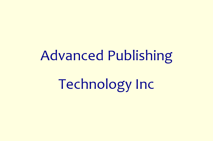 Digital Solutions Provider Advanced Publishing Technology Inc