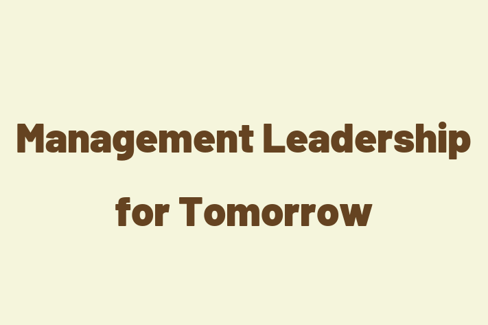 People Management Management Leadership for Tomorrow