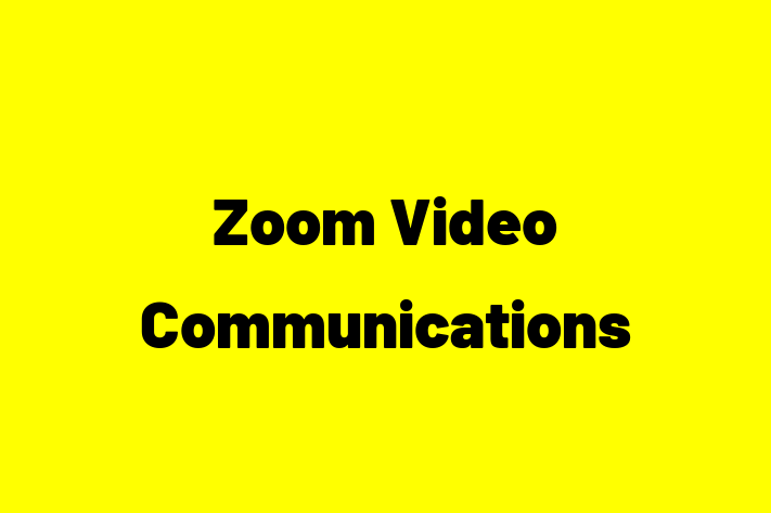 Software Services Company Zoom Video Communications