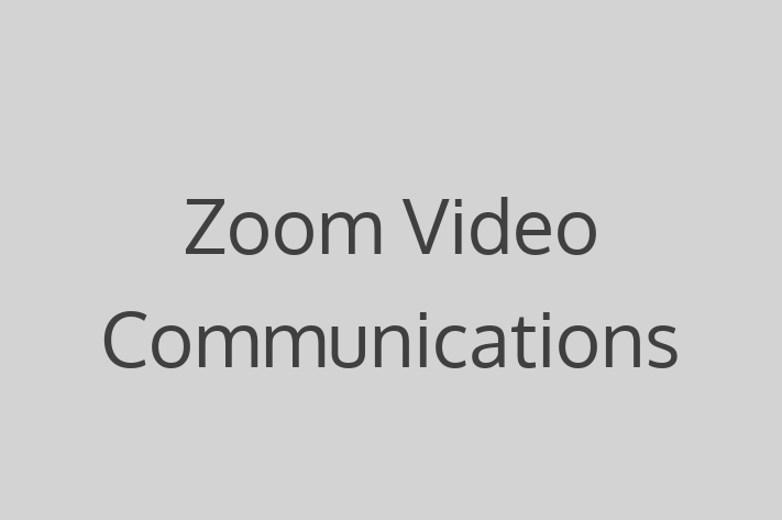 Technology Solutions Firm Zoom Video Communications