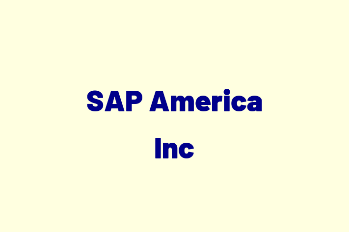 Software Services Company SAP America Inc