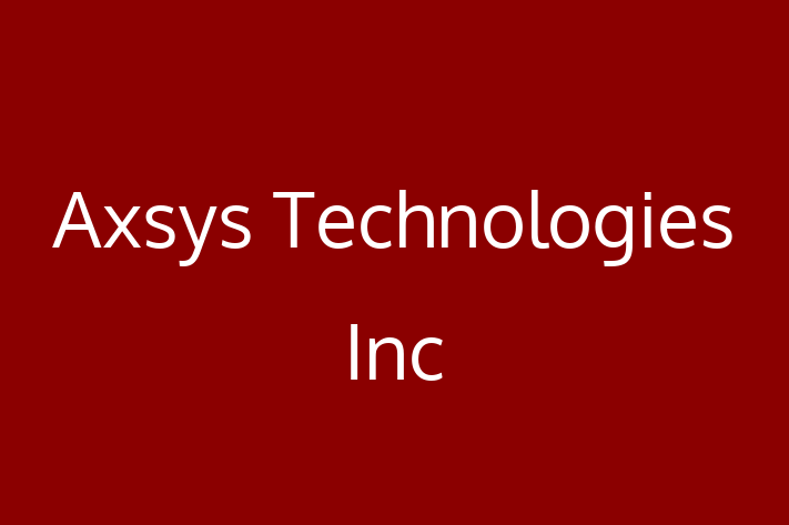 Software Solutions Provider Axsys Technologies Inc