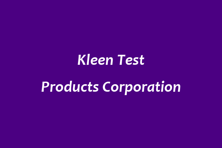 Human Capital Management Kleen Test Products Corporation